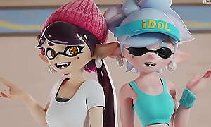 Splatoon Girls Competing In Who Can Fuck The Guy Better