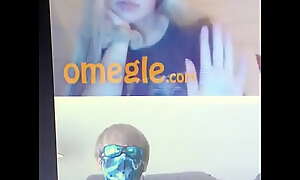 Omegle blonde waves to big cock