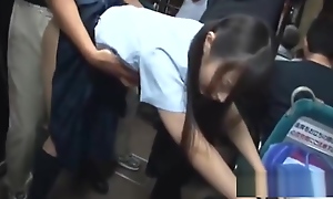 Jav Schoolgirl Ambushed On Public Bus Fucked Openly up and with regard to With Her Unvaried Beamy Teen Ass