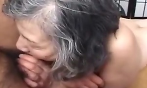 Horry asian granny 80 age grey