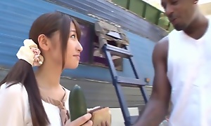 Japanese girl is satisfied by Obese Jocks