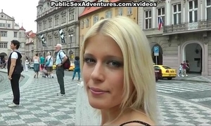 Wild public sex with lustful golden-haired girl