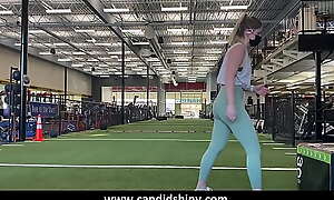athletic lady yogapants voyeur movie