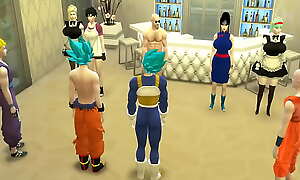 Dragon Ball Porn Epi 63 Sirvientas Esclavas  Goku, Gohan, Vegeta y Clirin se la cobran y recuperan a sus Esposas hermosas y castigan por ser unas Perras infieles