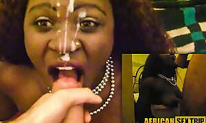 Amateur Black Backroom Beauty's Face Gets Plastered