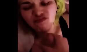 Cheating Egirl swallows cum