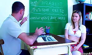 TEACHER SEDUCE VIRGIN TEEN TO FUCK AND CUM INSIDE HER PUSSY